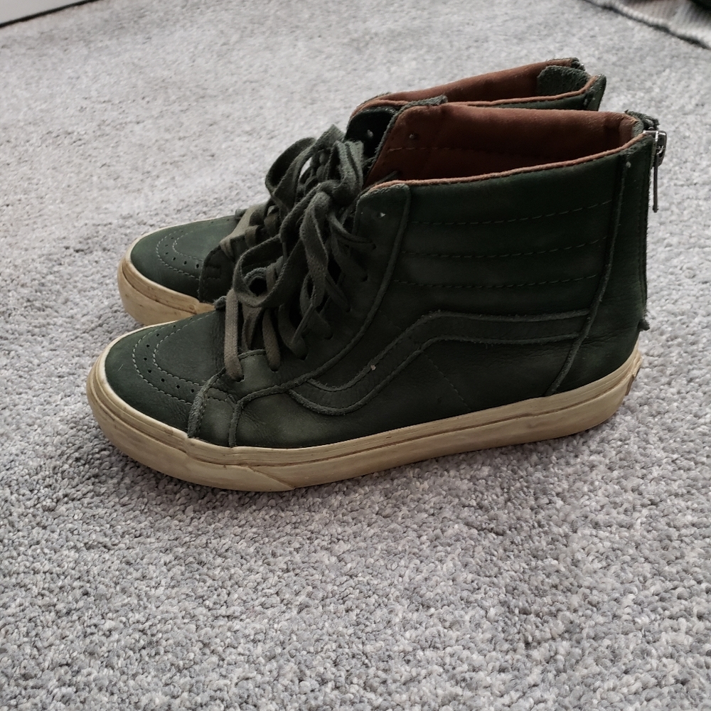 Vans green suede